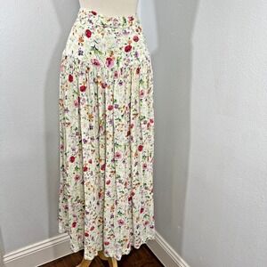 VtgDennis Goldsmith Long Maxi Skirt Womens 12 Dainty Fairy Cottagecore Bloomcore
